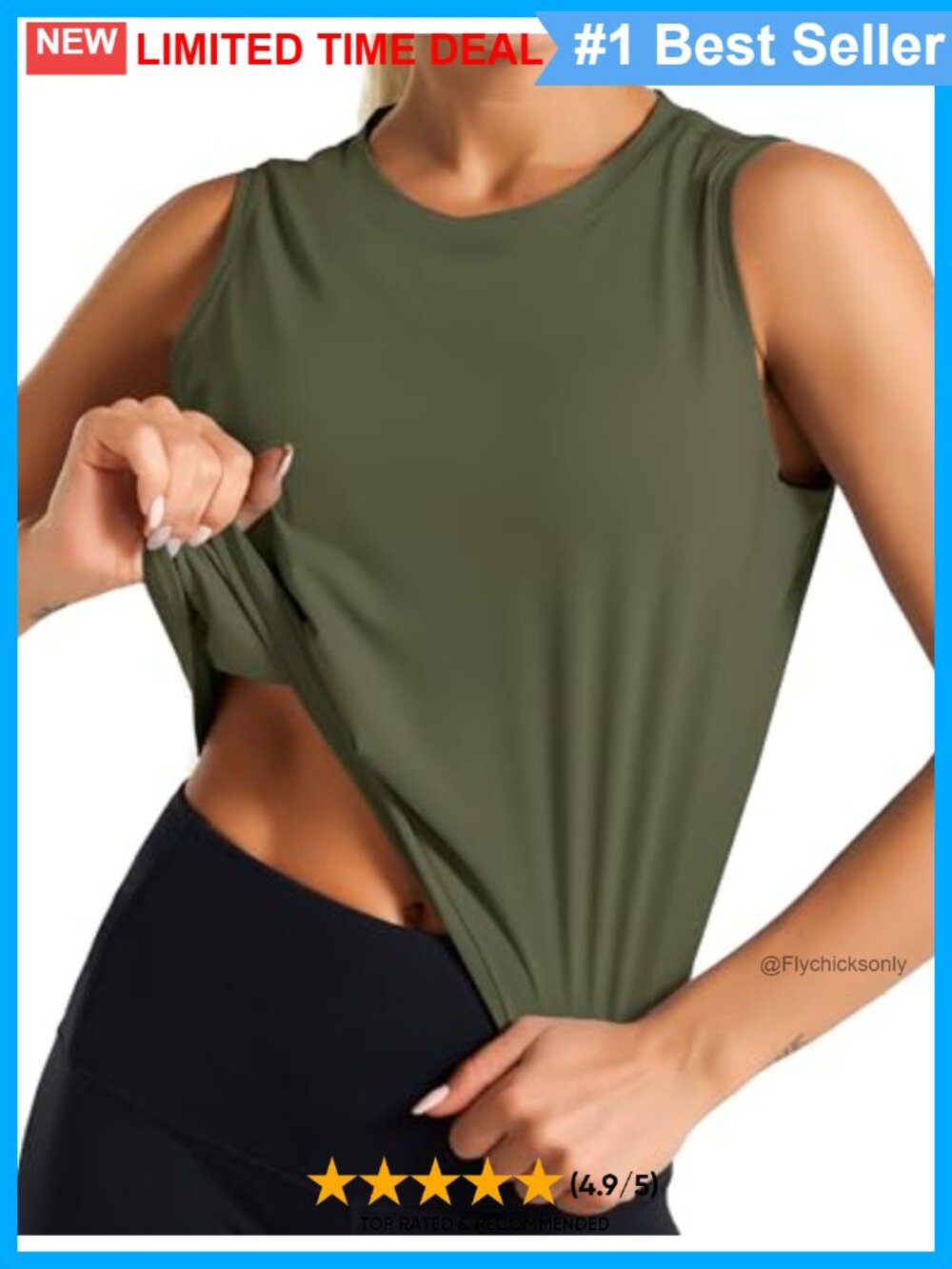 Ice Silk Cropped Workout Tank Top Sleeveless Yoga Running Shirt